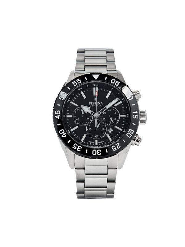 Festina Festina Sat Cermaic Chrono F20575/3 Srebrna
