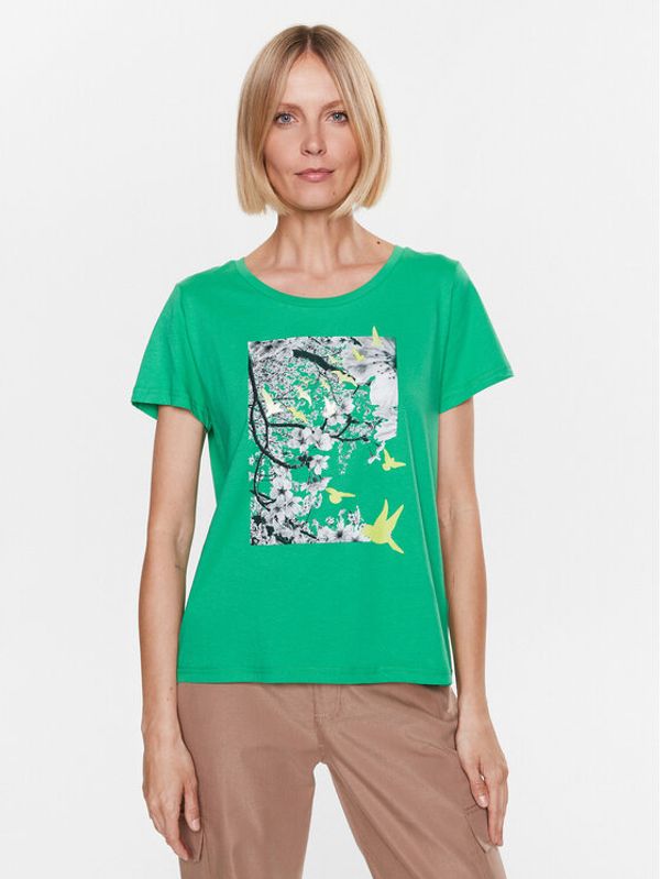 Fransa Fransa T-shirt 20611872 Zelena Regular Fit