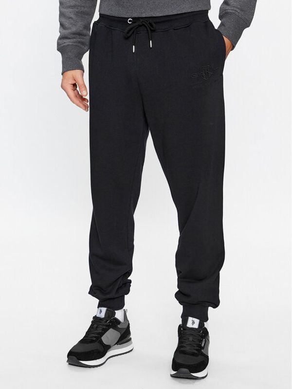 Gant Gant Donji dio trenerke Reg Tonal Shield Pants 2039023 Crna Regular Fit
