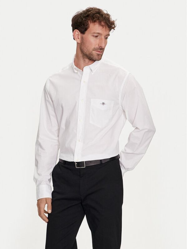 Gant Gant Košulja Poplin 3000100 Bijela Regular Fit