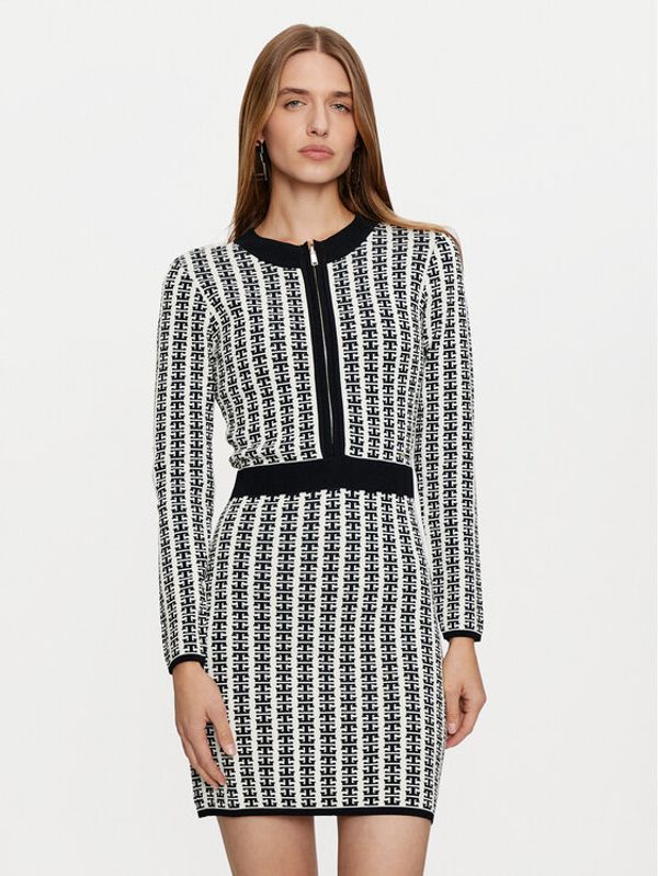 Gaudi Gaudi Džemper haljina 421FD13012 Crna Slim Fit