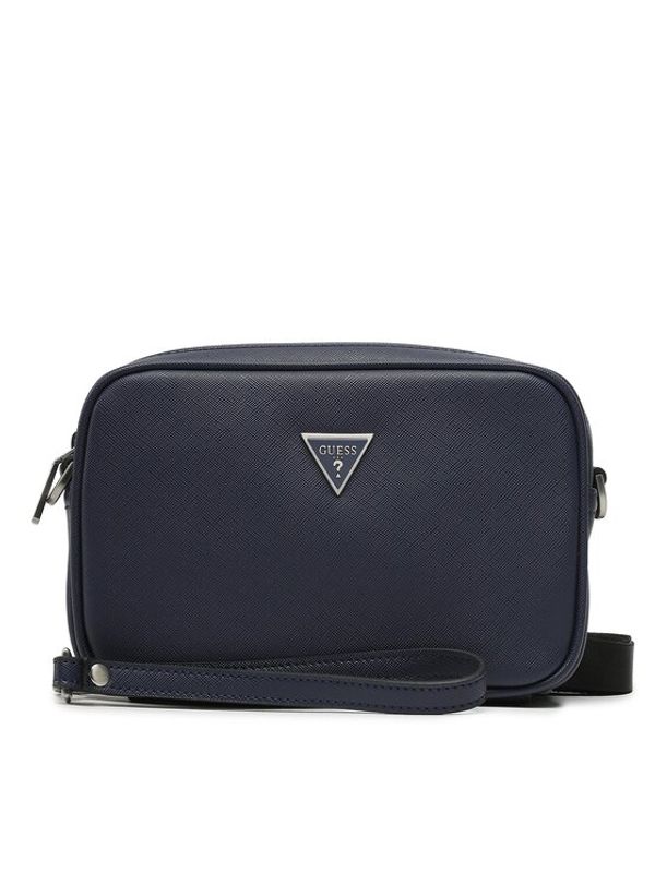 Guess Guess Crossover torbica Certosa Saffiano Smart Accessories PMECSA P3145 Tamnoplava