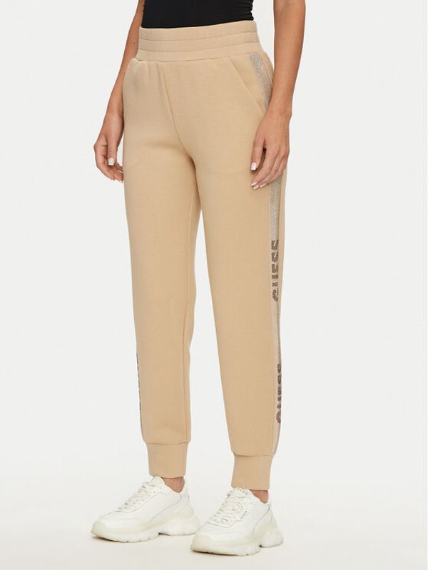 Guess Guess Donji dio trenerke Logo W4YB40 KBYE2 Bež Regular Fit