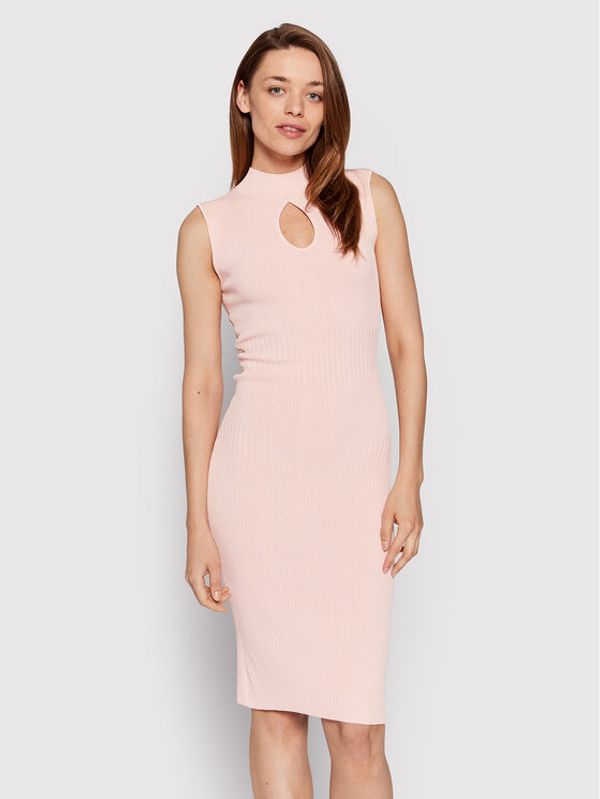 Guess Guess Džemper haljina Marion W2YK63 Z2U00 Ružičasta Slim Fit