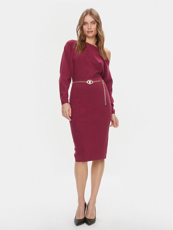 Guess Guess Haljina za svaki dan Allison W4RK06 Z2YJ2 Tamnocrvena Regular Fit