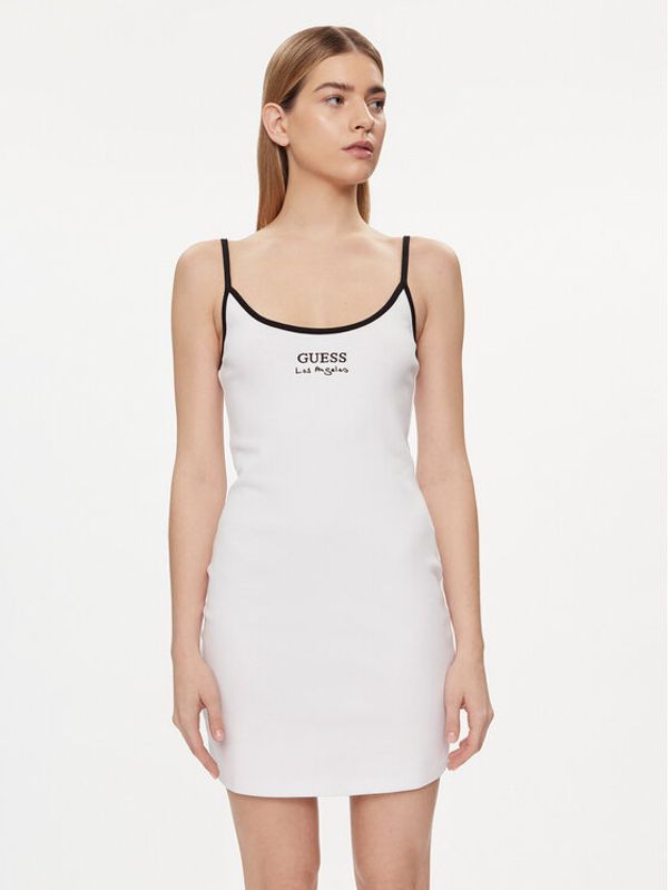 Guess Guess Haljina za svaki dan E4GK00 KBP41 Bijela Slim Fit