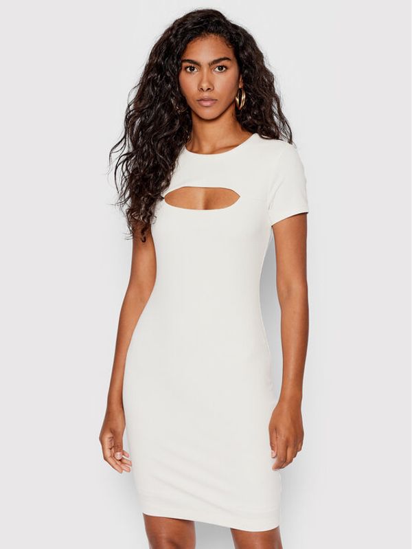 Guess Guess Haljina za svaki dan Lana WBYK95 KB9E2 Bijela Slim Fit