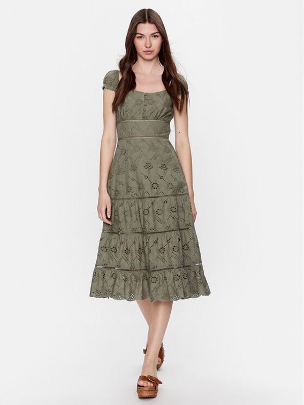 Guess Guess Haljina za svaki dan Skyler W3GK95 WFG40 Zelena Regular Fit