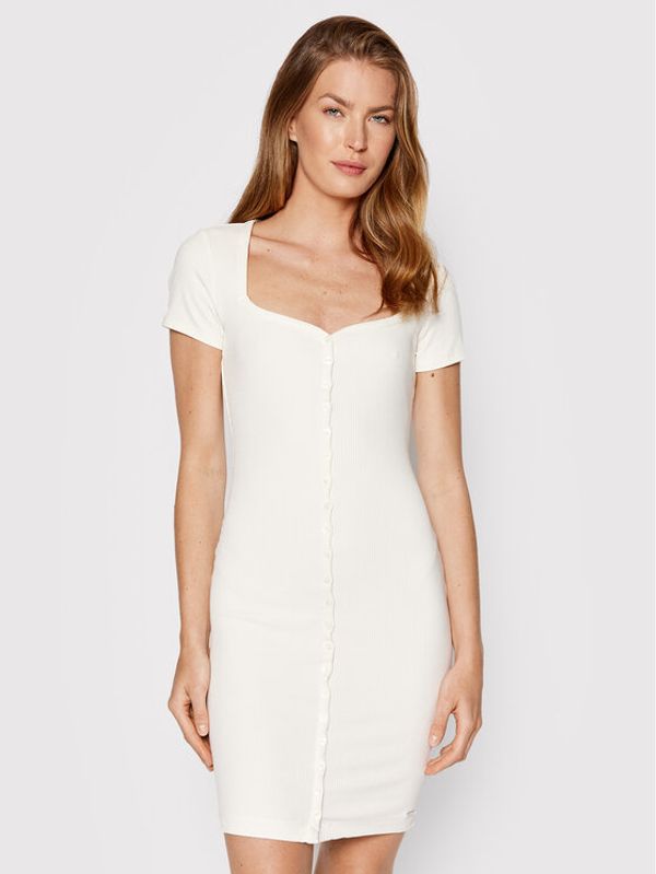 Guess Guess Haljina za svaki dan WBGK01 KB9E2 Bijela Slim Fit