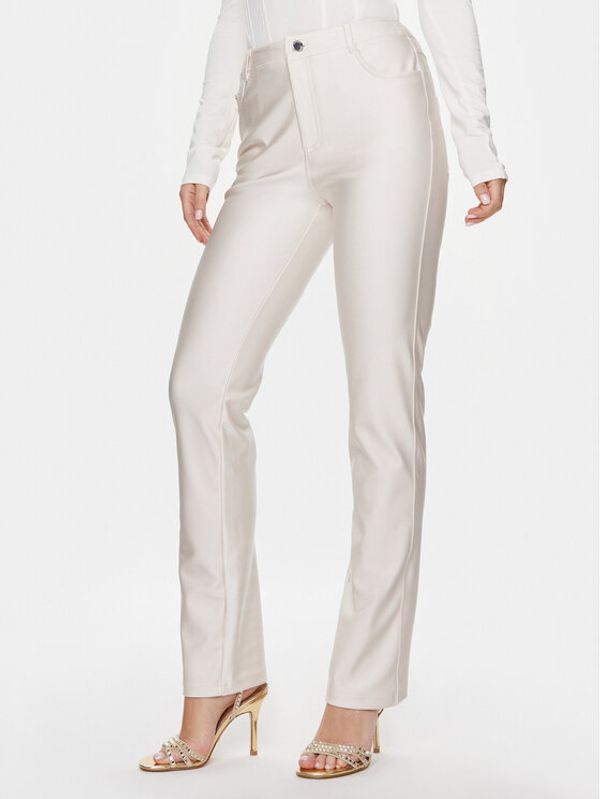Guess Guess Hlače Carly W4RB60 KC4C0 Écru Slim Fit