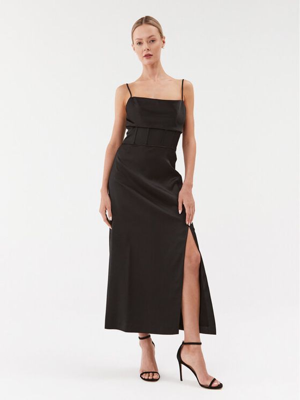 Guess Guess Koktel haljina W3BK82 WDEE2 Crna Regular Fit