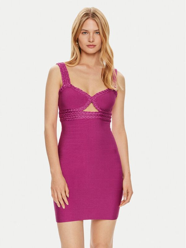 Guess Guess Koktel haljina W4YK51 Z2XY0 Ljubičasta Bodycon Fit
