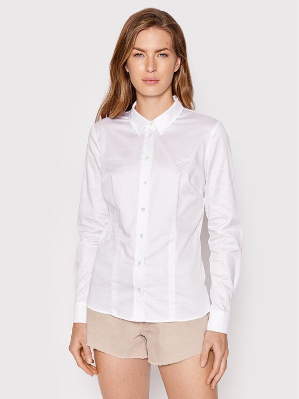 Guess Guess Košulja W2YH41 WAF10 Bijela Slim Fit