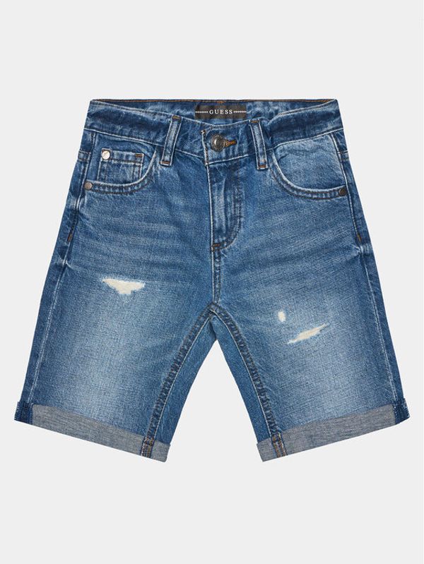 Guess Guess Kratke traperice L4GD16 D41E0 Plava Regular Fit