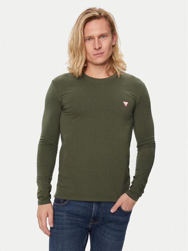 Guess Guess Majica dugih rukava M2YI28 J1314 Kaki Slim Fit
