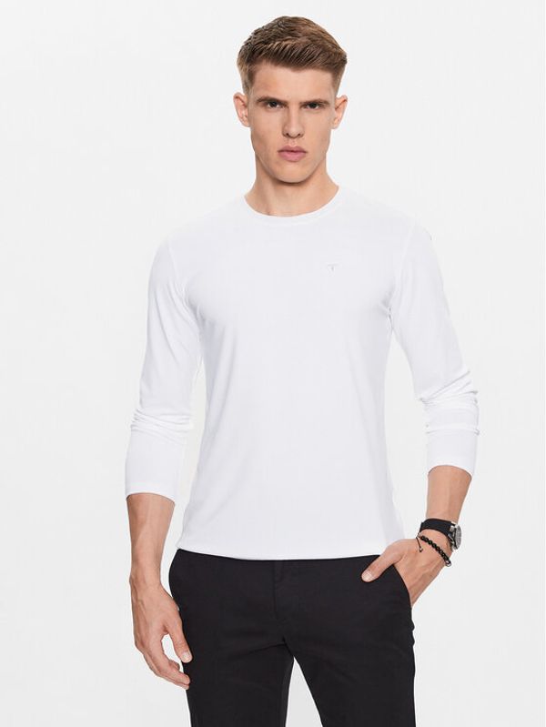 Guess Guess Majica dugih rukava M3YI39 KBS60 Bijela Slim Fit