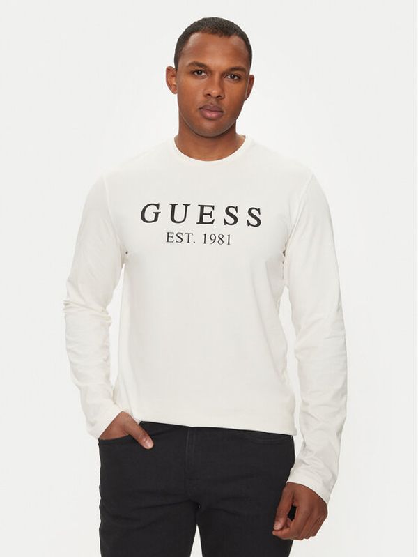 Guess Guess Majica dugih rukava U4RI11 K6YW0 Bijela Regular Fit