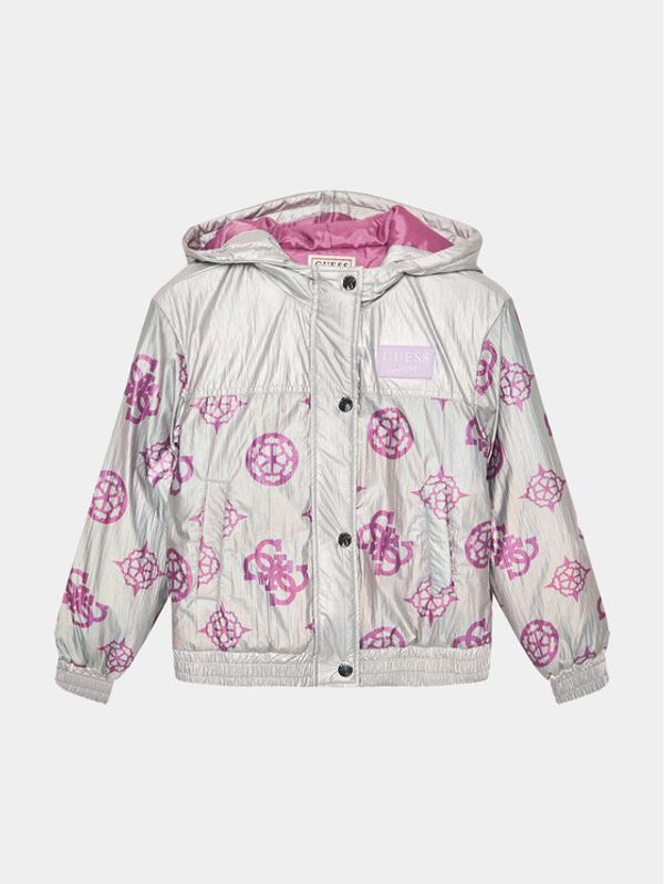 Guess Guess Prijelazna jakna J3YL08 WFJY0 Srebrna Regular Fit
