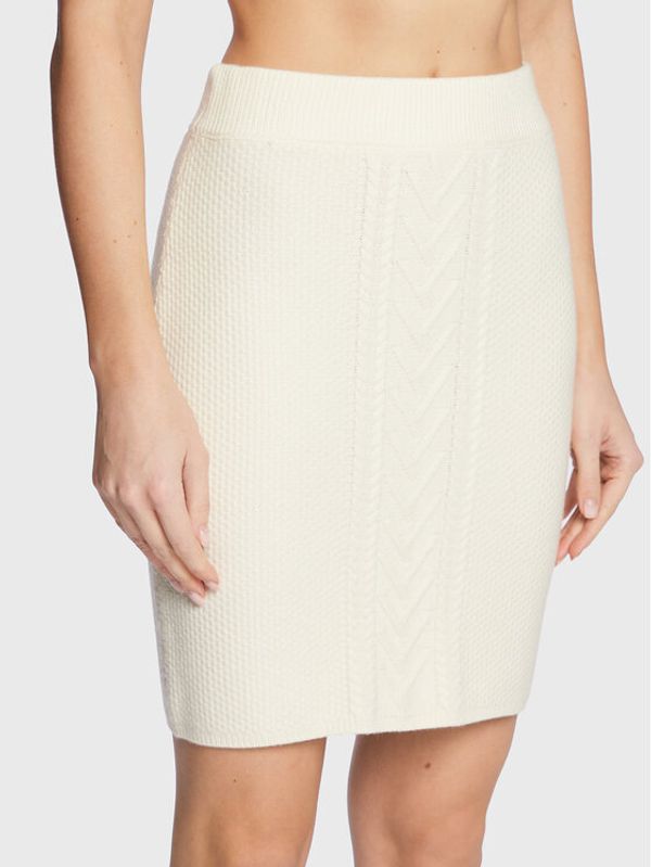Guess Guess Suknja olovka W3RD57 Z2V42 Écru Slim Fit