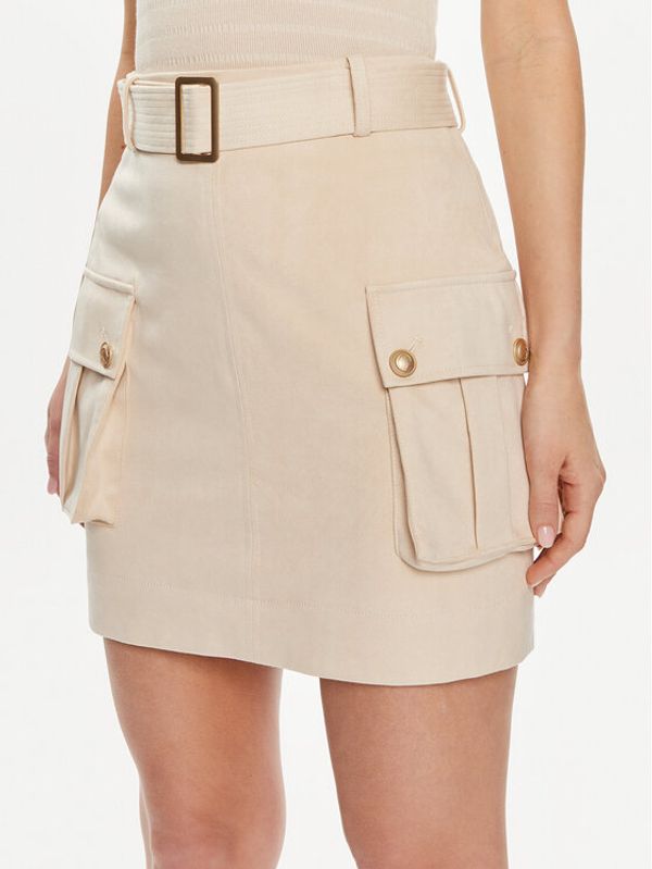 Guess Guess Suknja olovka W4GD0I WG6T0 Écru Regular Fit
