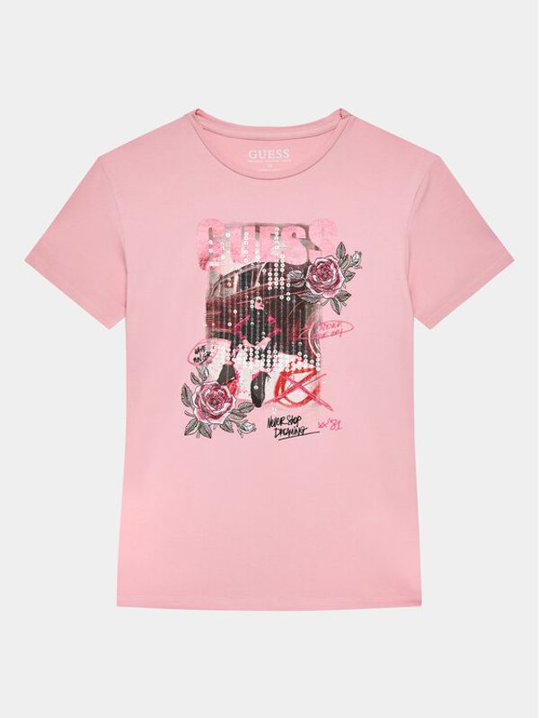 Guess Guess T-shirt J3BI19 J1314 Ružičasta Regular Fit
