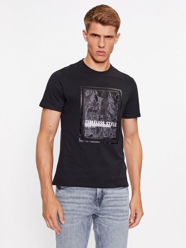 Guess Guess T-shirt M3BI26 I3Z14 Crna Regular Fit