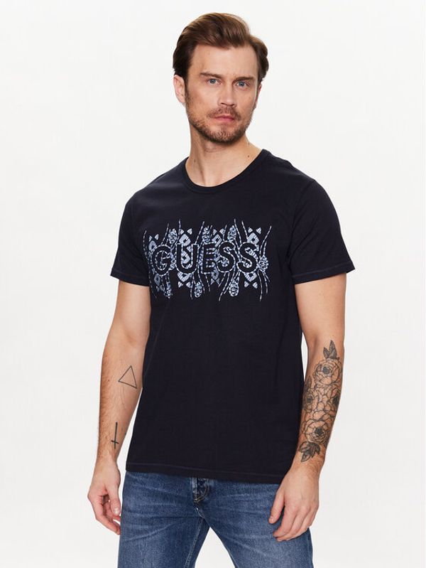 Guess Guess T-shirt M3GI15 K8FQ4 Tamnoplava Regular Fit