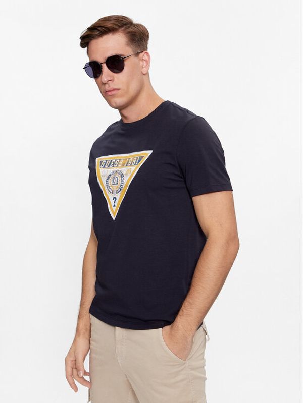 Guess Guess T-shirt M4RI38 J1314 Tamnoplava Slim Fit