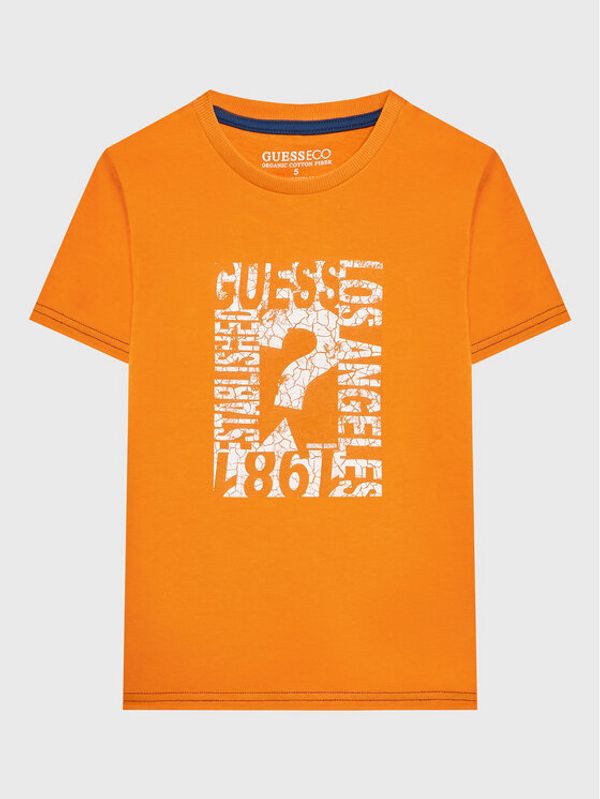 Guess Guess T-shirt N3GI00 K8HM0 Narančasta Regular Fit