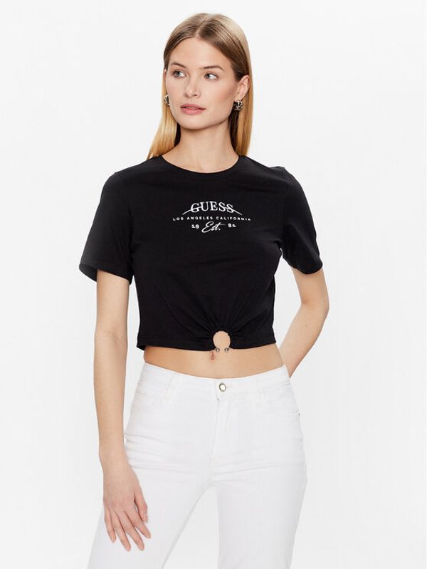 Guess Guess T-shirt Piercing W3GI23 JA914 Crna Boxy Fit