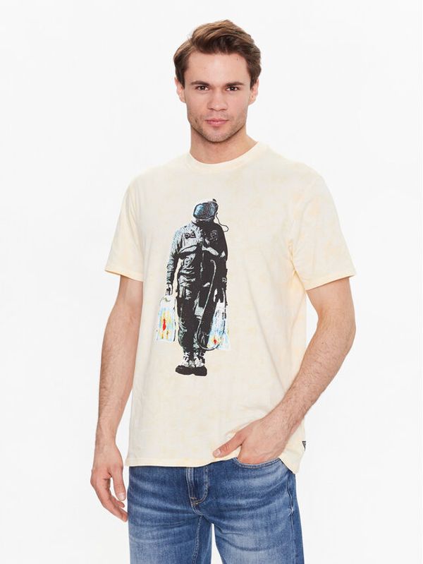 Guess Guess T-shirt Spaceman M3GI79 K9RM3 Žuta Regular Fit