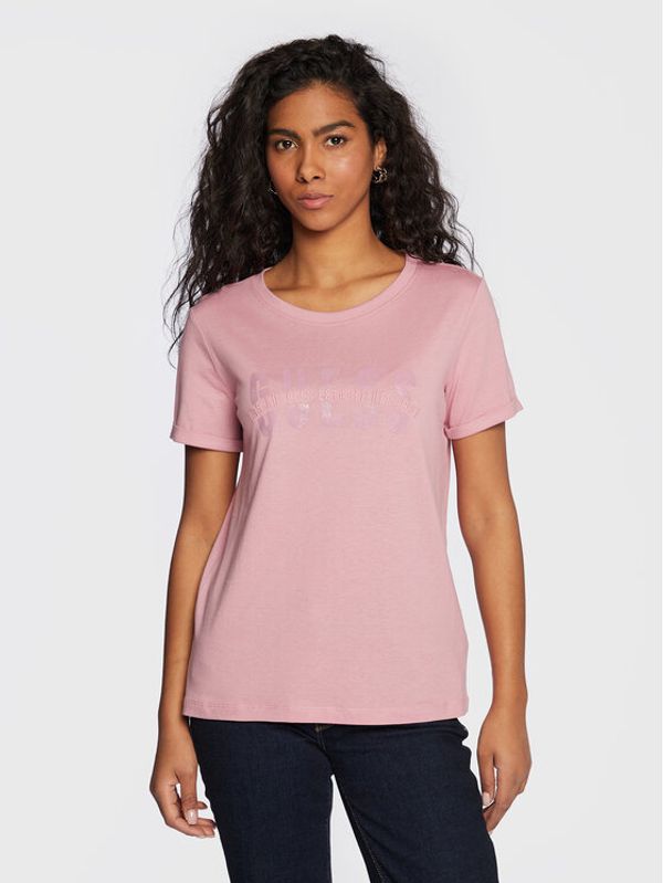 Guess Guess T-shirt W3RI16 K46D1 Ružičasta Regular Fit