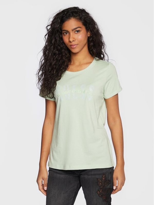 Guess Guess T-shirt W3RI16 K46D1 Zelena Regular Fit