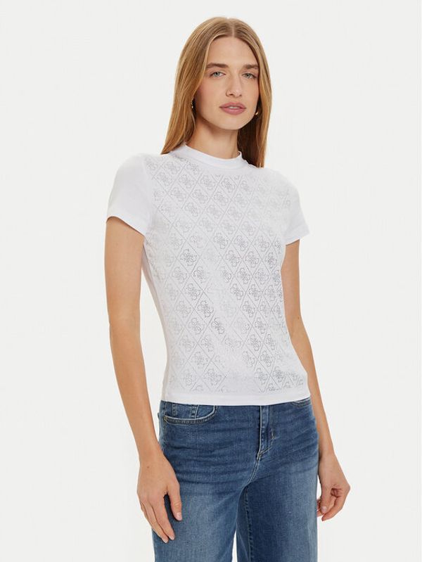 Guess Guess T-shirt W4BI26 J1314 Bijela Slim Fit