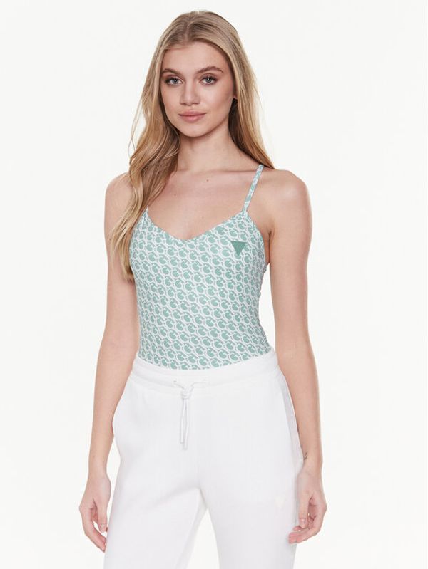 Guess Guess Top V3GP01 MC03W Zelena Slim Fit