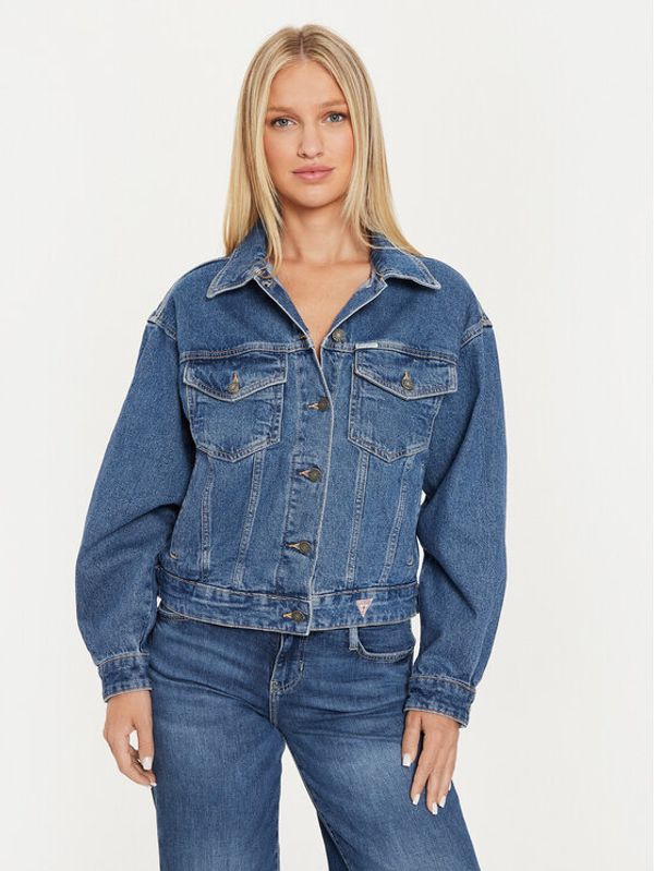 Guess Guess Traper jakna W4YN56 D5CC3 Tamnoplava Oversize