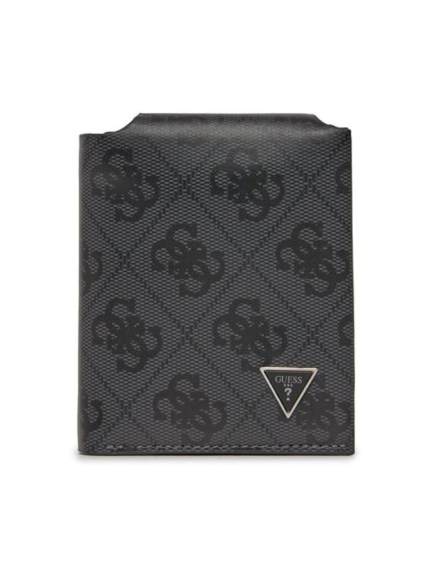 Guess Guess Veliki muški novčanik Vezzola Leather Slg SMVELE LEA82 Crna