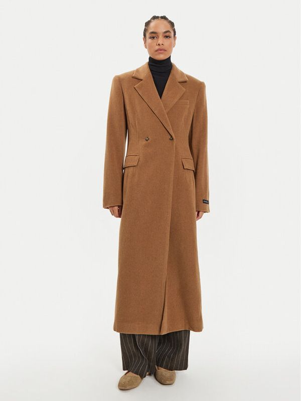 Herskind Herskind Vuneni kaput Ultra 5379816 Smeđa Regular Fit