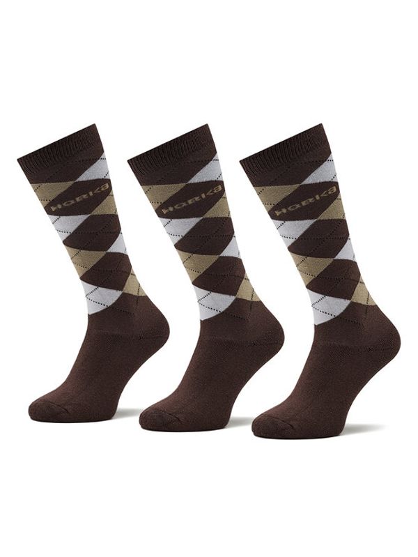 Horka Horka Set od 3 para unisex visokih čarapa Riding Socks 145450 Smeđa