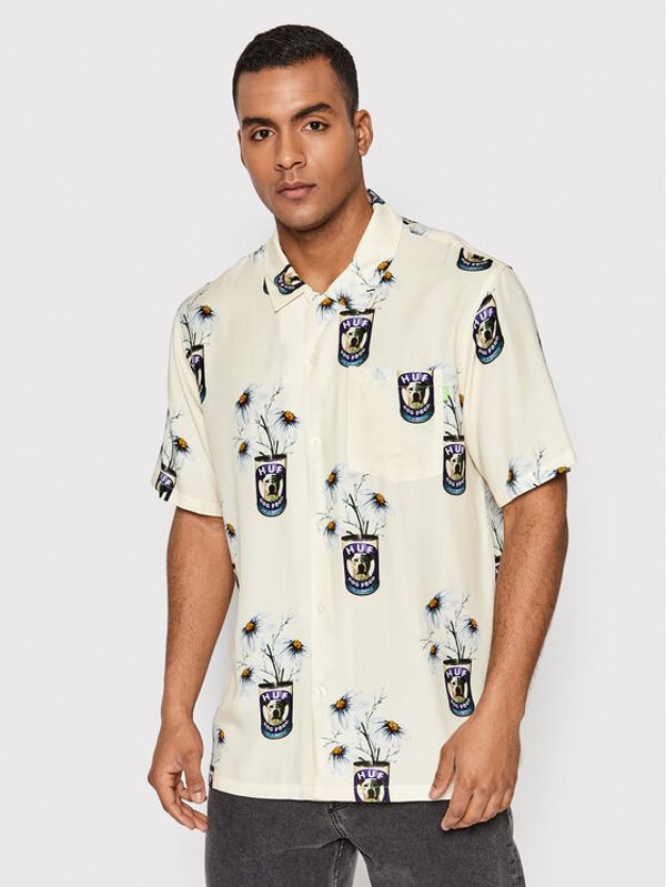 HUF HUF Košulja Canned Resort BU00142 Bež Relaxed Fit