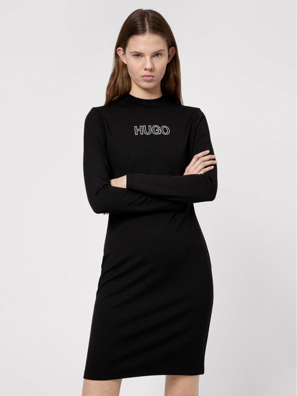 Hugo Hugo Džemper haljina Dassy 50449838 Crna Slim Fit