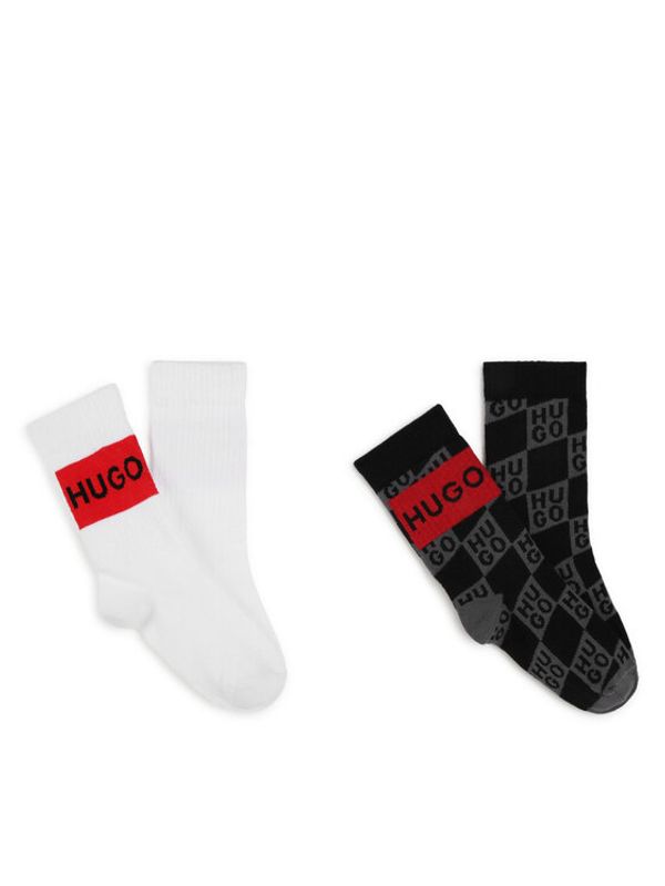 Hugo Hugo Set od 2 para dječjih visokih čarapa G00267 Šarena