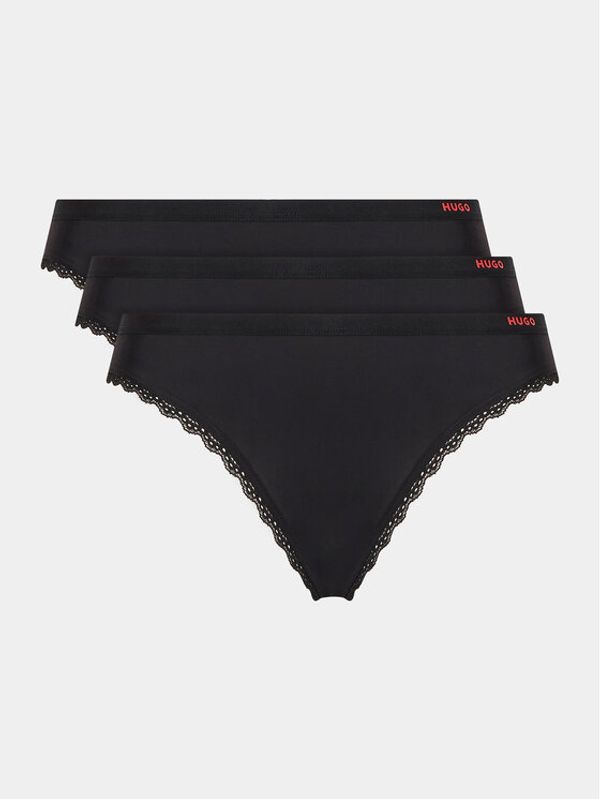 Hugo Hugo Set od 3 para klasičnih gaćica Triplet Brief Micro 50492430 Crna
