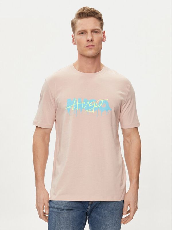 Hugo Hugo T-shirt Decation 50515282 Ružičasta Regular Fit