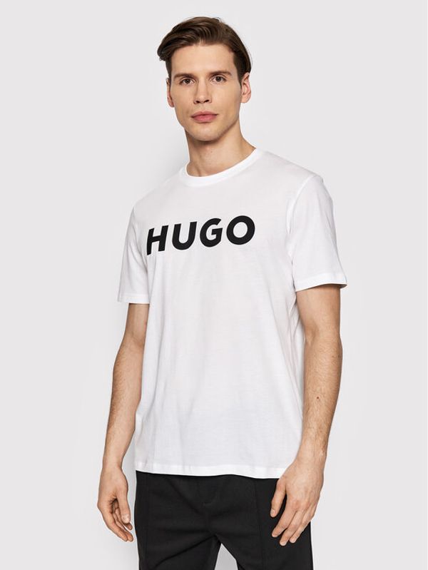 Hugo Hugo T-shirt Dulivio 50467556 Bijela Regular Fit