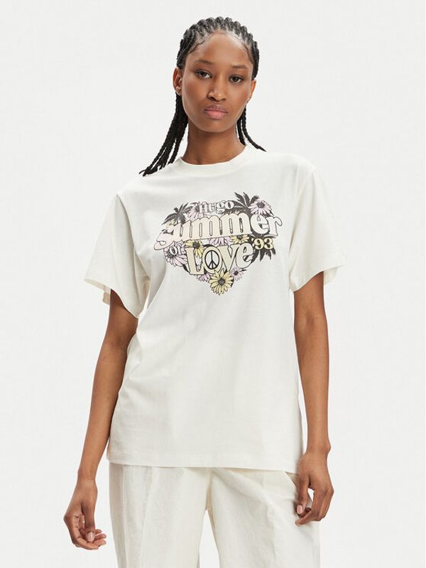Hugo Hugo T-shirt Vintage 50518590 Écru Regular Fit