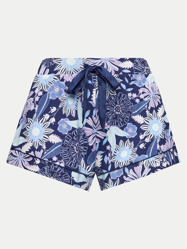 Hunkemöller Hunkemöller Kratke pidžama hlače Lillies Garden 205109 Plava Regular Fit