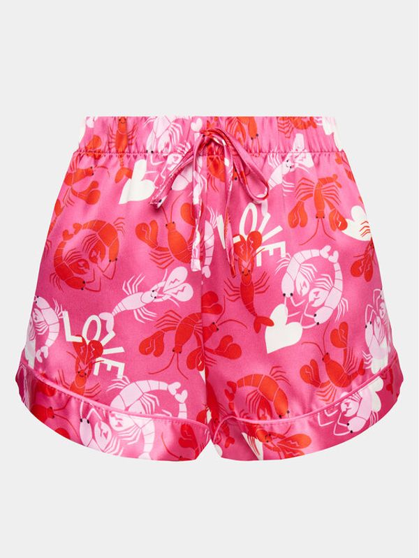 Hunkemöller Hunkemöller Kratke pidžama hlače Peppers 205084 Ružičasta Relaxed Fit