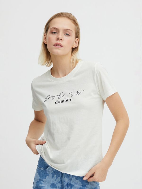 ICHI ICHI T-shirt 20118084 Bijela Regular Fit