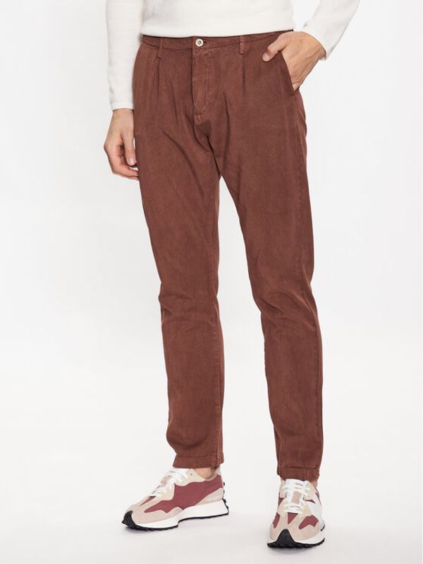 INDICODE INDICODE Hlače Ville 60-291 Smeđa Regular Fit